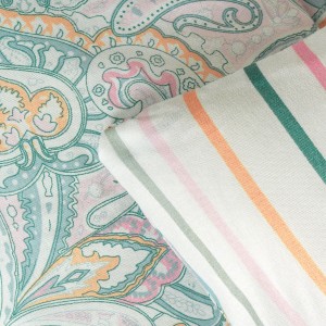 Edredón estampado Cachemir verde seco 2