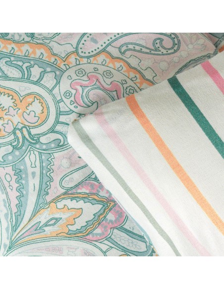 Edredón estampado Cachemir verde seco