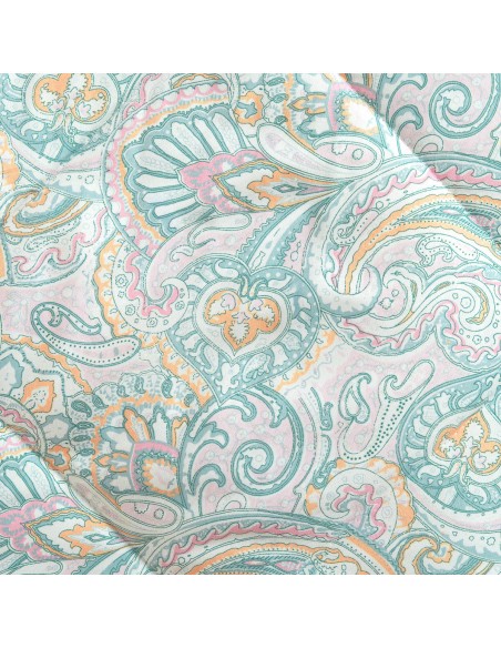 Edredón estampado Cachemir verde seco