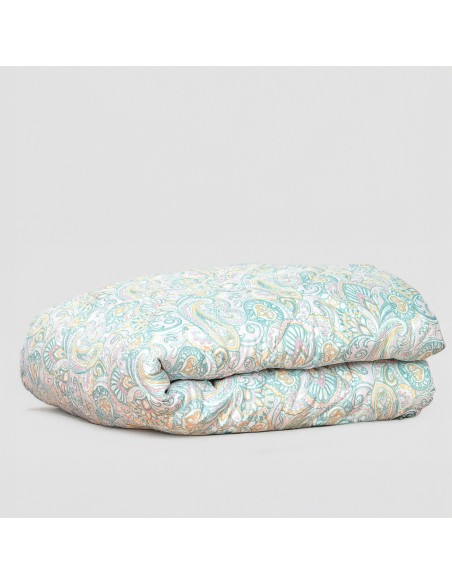 Edredón estampado Cachemir verde seco