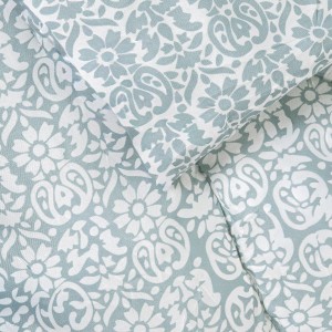 Edredón estampado Matilde verde seco 2