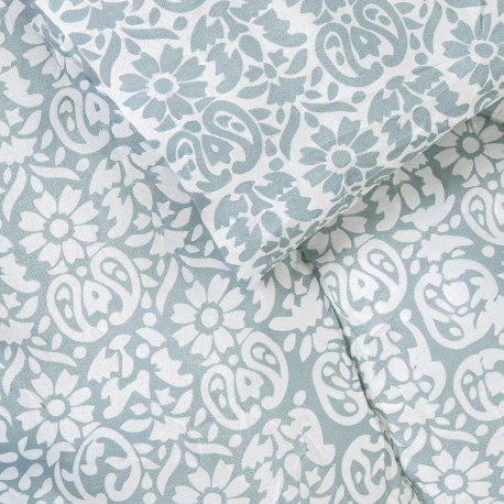 Edredón estampado Matilde verde seco