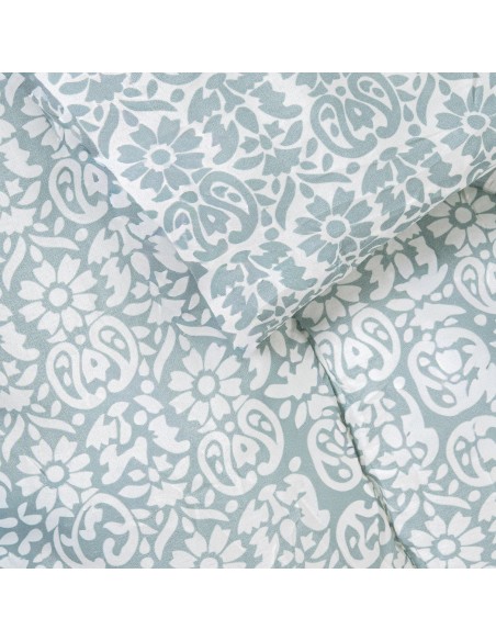 Edredón estampado Matilde verde seco