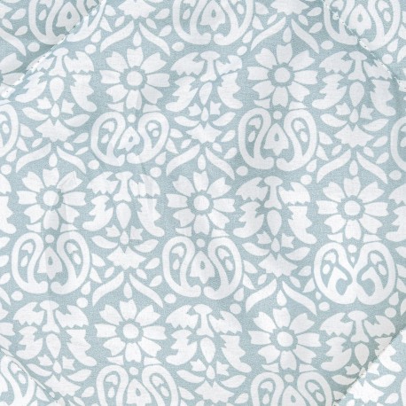 Edredón estampado Matilde verde seco