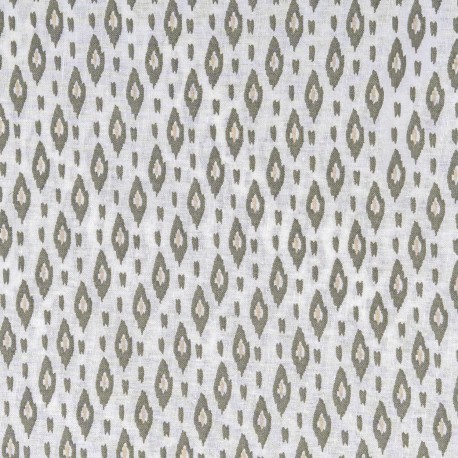 Juego de sábanas algodón Nerdana verde seco - topo