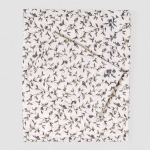 Juego de sábanas algodón Triana verde seco - azul keike - topo