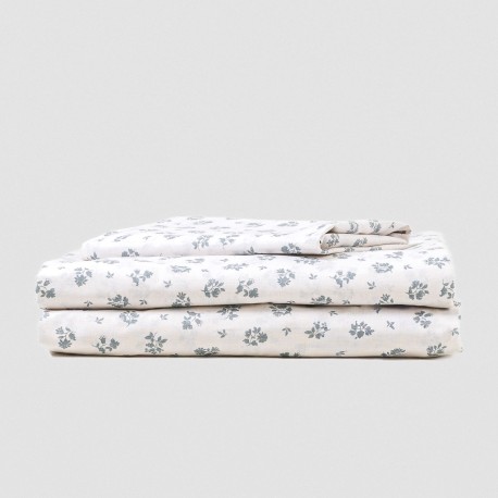 Juego de sábanas algodón Juno verde keike