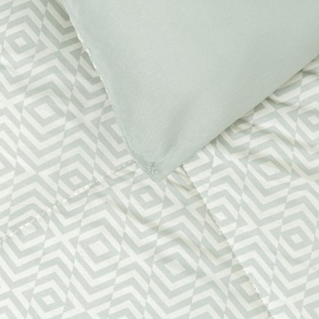 Edredón estampado Maximo perla