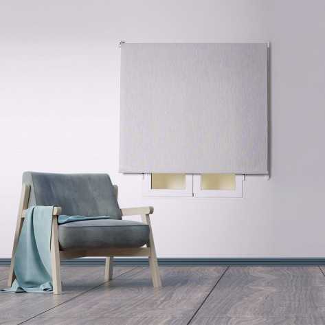 Estor enrollable Screen gris/beige y blanco con cadena estores-enrollables