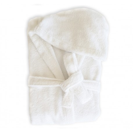 Albornoz liso Blanco 450gr Niños comprar-albornoces