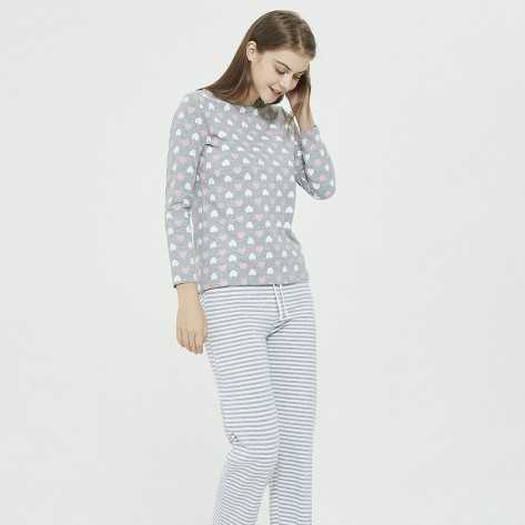Pijama largo algodón Celia/Ray azucena pijama-largo-algodon