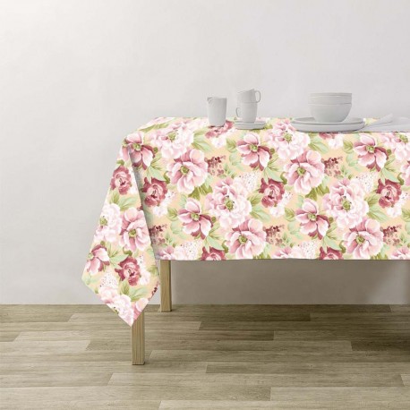 Mantel Tejido Reciclado Peony Rosa ropa-mesa