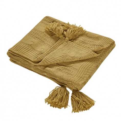 Plaid Borlon mostaza 130x170 comprar-plaids-y-fulares-multiusos