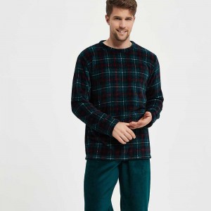 Pijama coral hombre Cuadro...