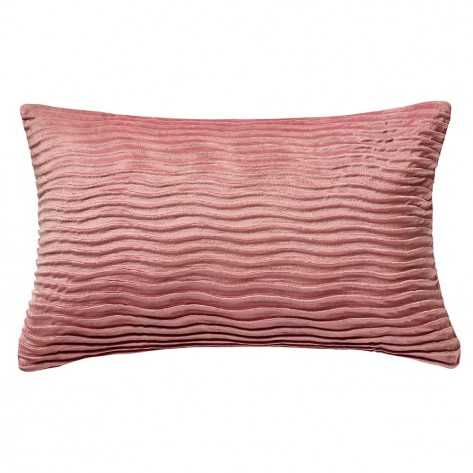 Cojín rectangular 30x50cm Ondas rosa palo - funda + relleno comprar-cojines-rectangulares-lisos