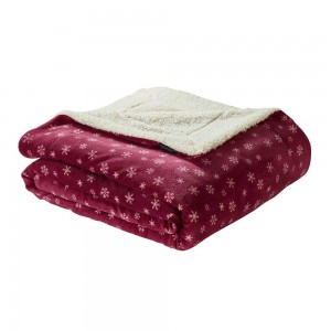 Manta sherpa Snow malva