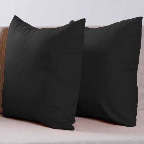 Cojín cuadrante Half Panama negro 45x45 - funda + relleno comprar-fundas-para-cojines-lisos