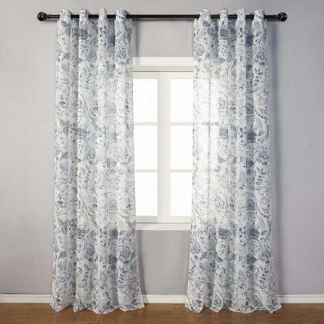 Cortina visillo Tamara azul cortinas-visillos-y-estores