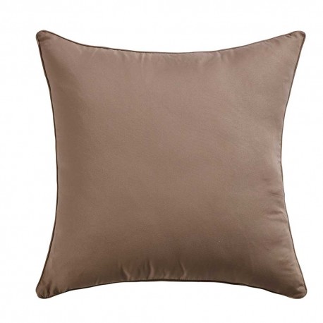 Cojín cuadrante jacquard chenilla Elsa arena/blanco 45x45cm - funda + relleno