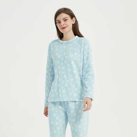Pijama coral Snow celeste pijama-coral