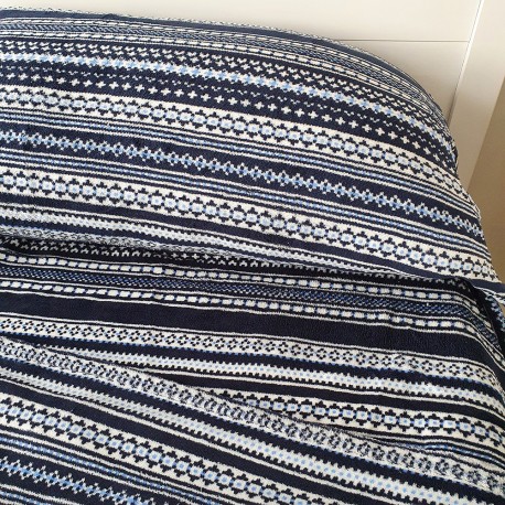 Juego de sábanas terciopelo Dalila azul cama-90