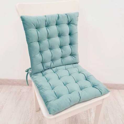 Cojín de silla 40x40 verde tiffany - Funda + Relleno cojines-sillas