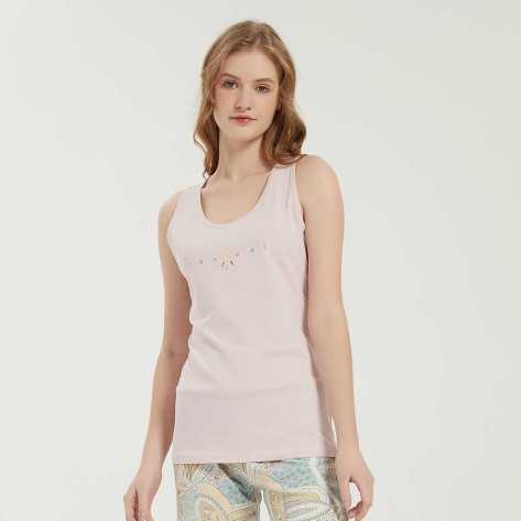 Pijama corto algodón Serena terracota pijamas-cortos-mujer