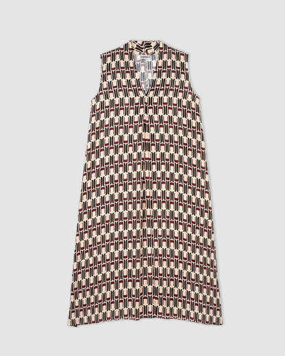 Vestido midi bambula detalles plisados suede negro