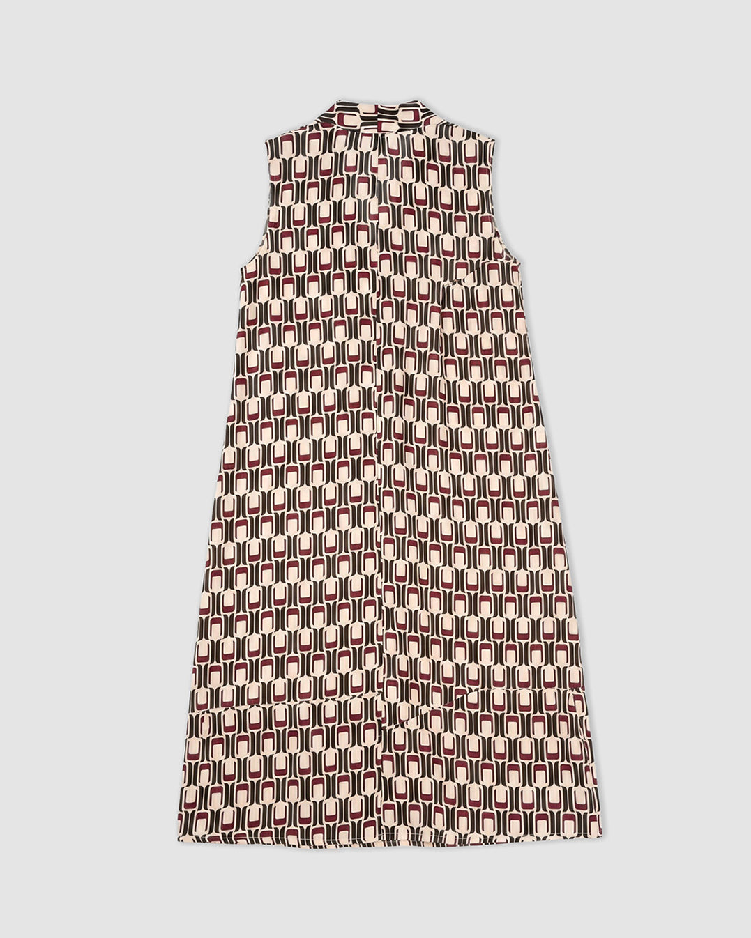 Vestido midi bambula detalles plisados suede negro