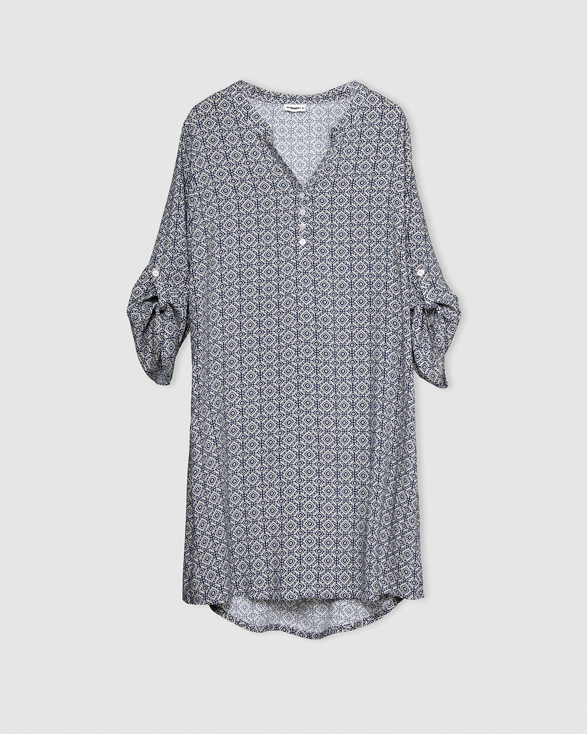 Vestido viscosa mandolia azul marino