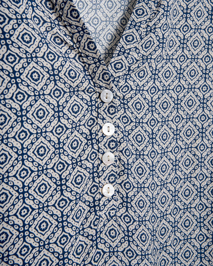 Vestido viscosa mandolia azul marino