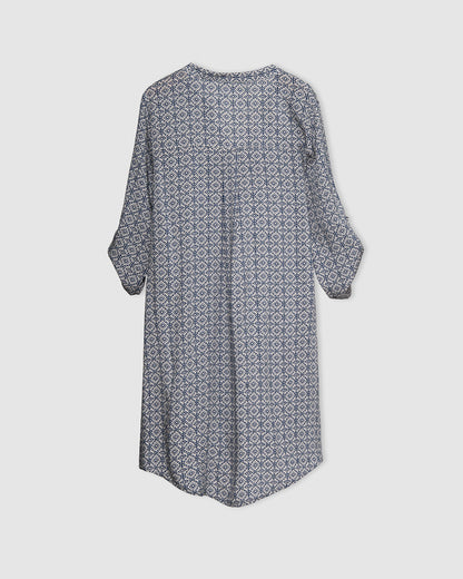 Vestido viscosa mandolia azul marino