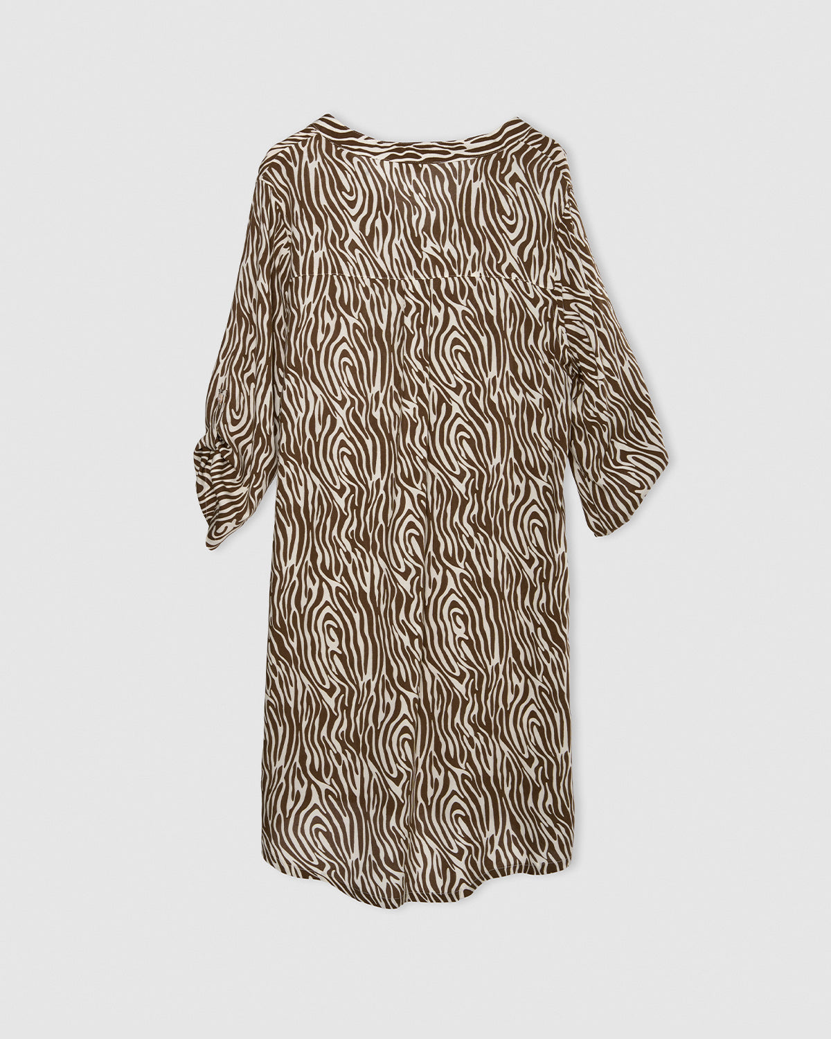 Vestido viscosa mandolia uda marrón