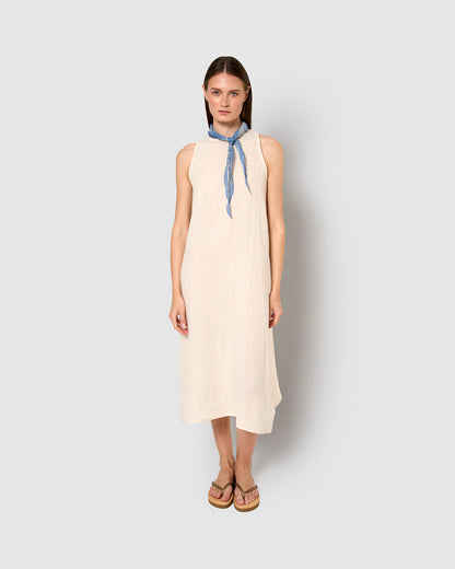 Vestido largo tirantes muselina blanco