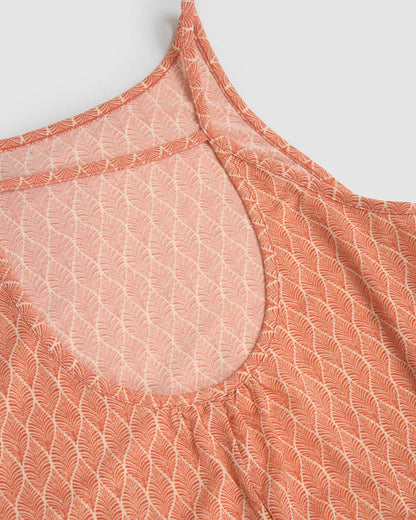 Vestido corto tirantes crepe mantra caldera
