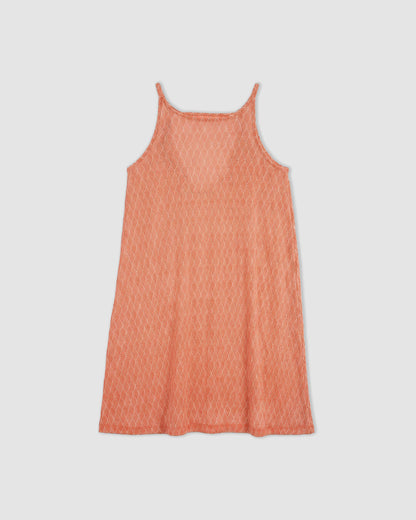 Vestido corto tirantes crepe mantra caldera