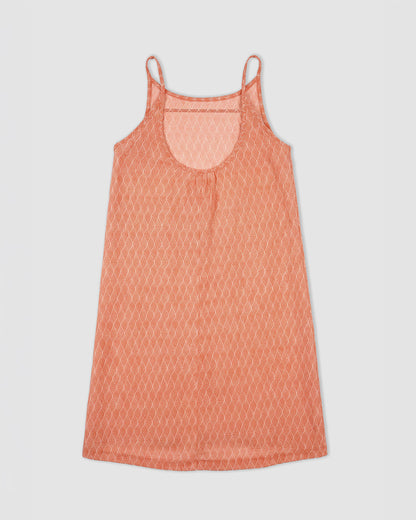 Vestido corto tirantes crepe mantra caldera