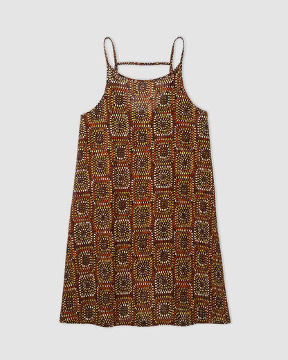 Vestido corto tirantes crepe libiana teja