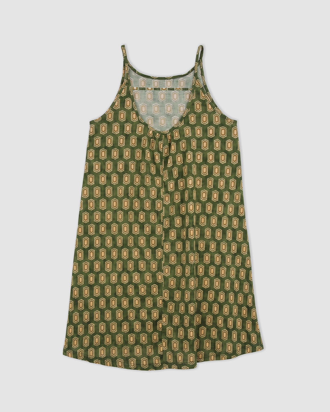 Vestido corto tirantes crepe jackie verde