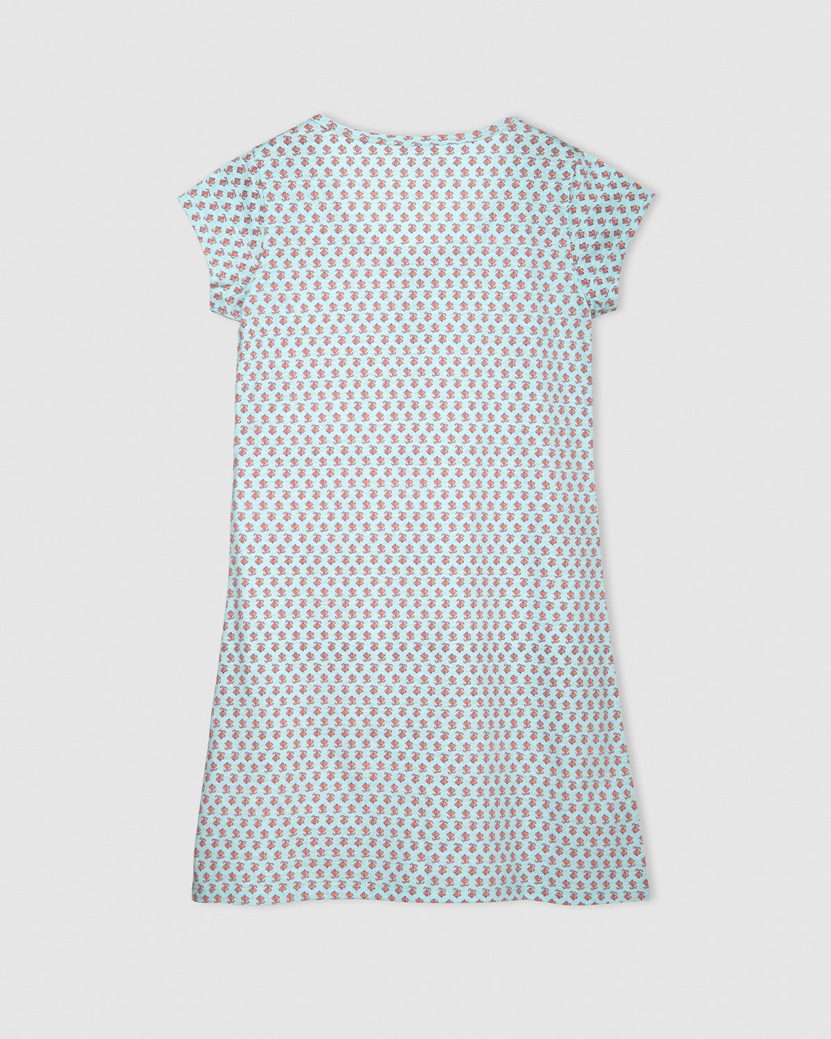 Camisón corto de algodón vega agua marina