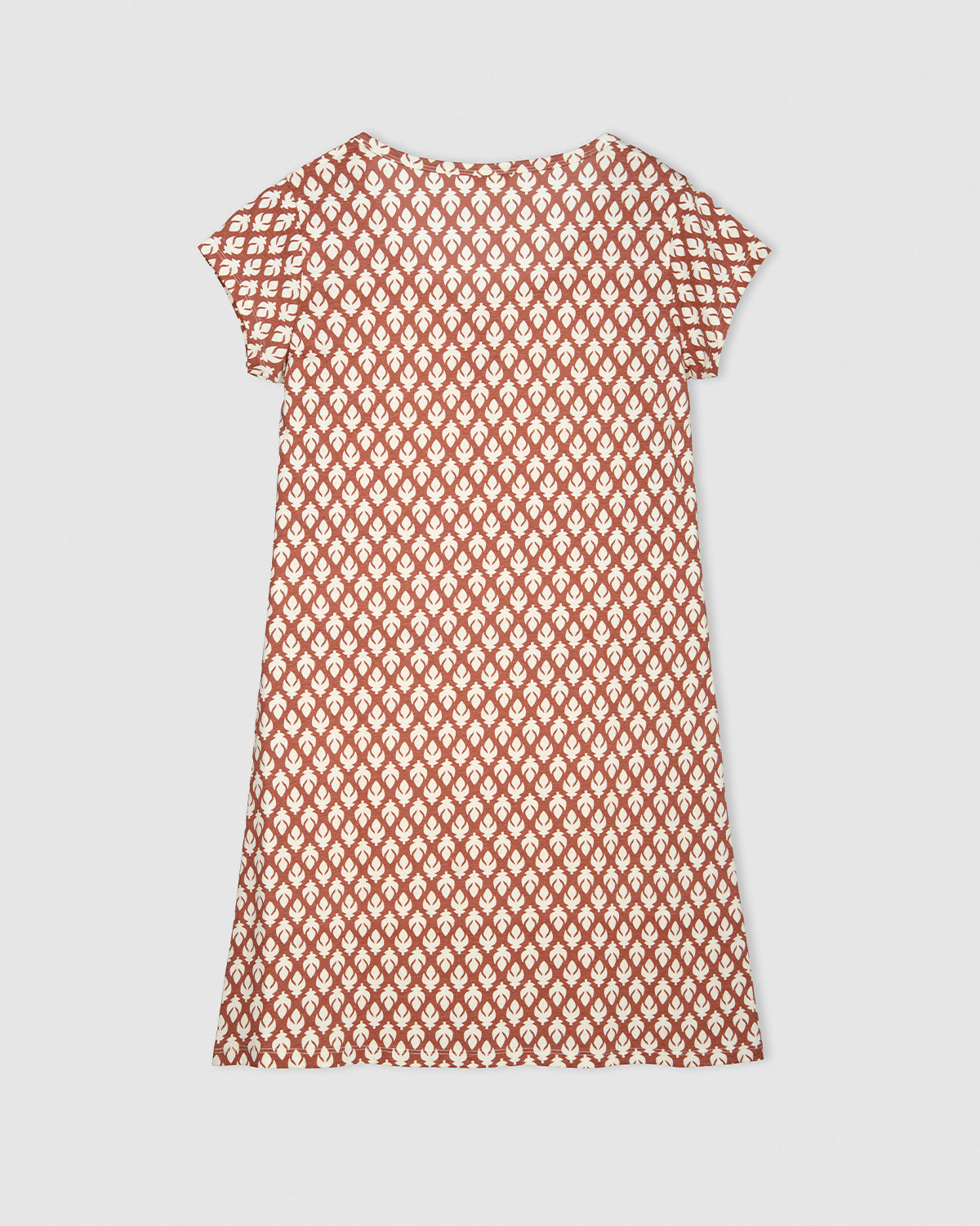 Camisón corto de algodón siam burdeos