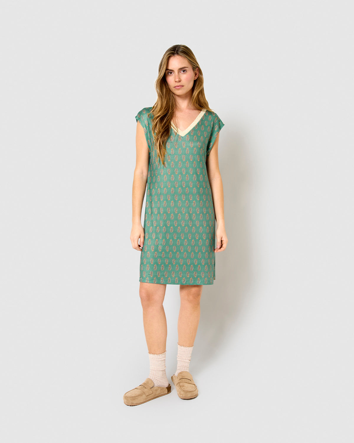 Vestido corto soft uma azul