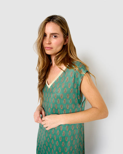 Vestido corto soft uma azul