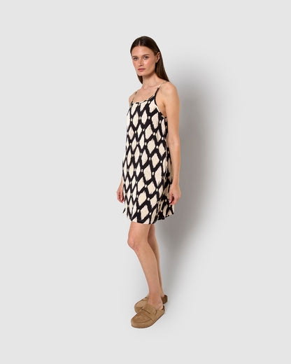 Vestido corto satén annabella negro