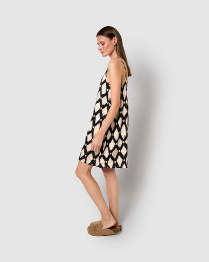 Vestido corto satén annabella negro