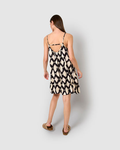Vestido corto satén annabella negro