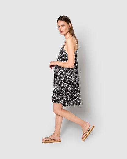 Vestido corto satén hanami negro