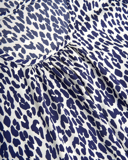 Vestido corto satén mesy azul
