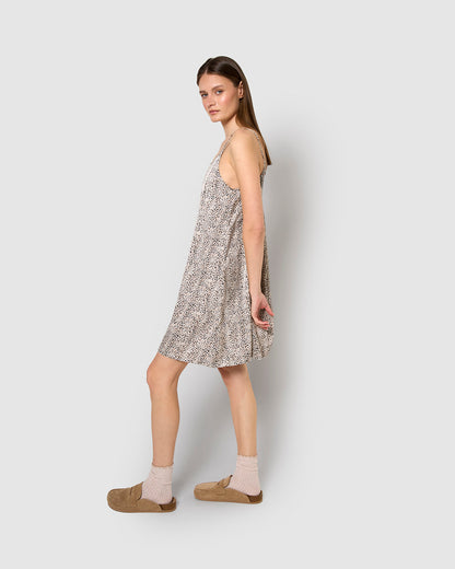 Vestido corto satén soho marrón