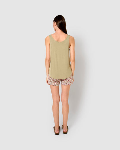 Pijama tirantes viscosa fani verde cacería